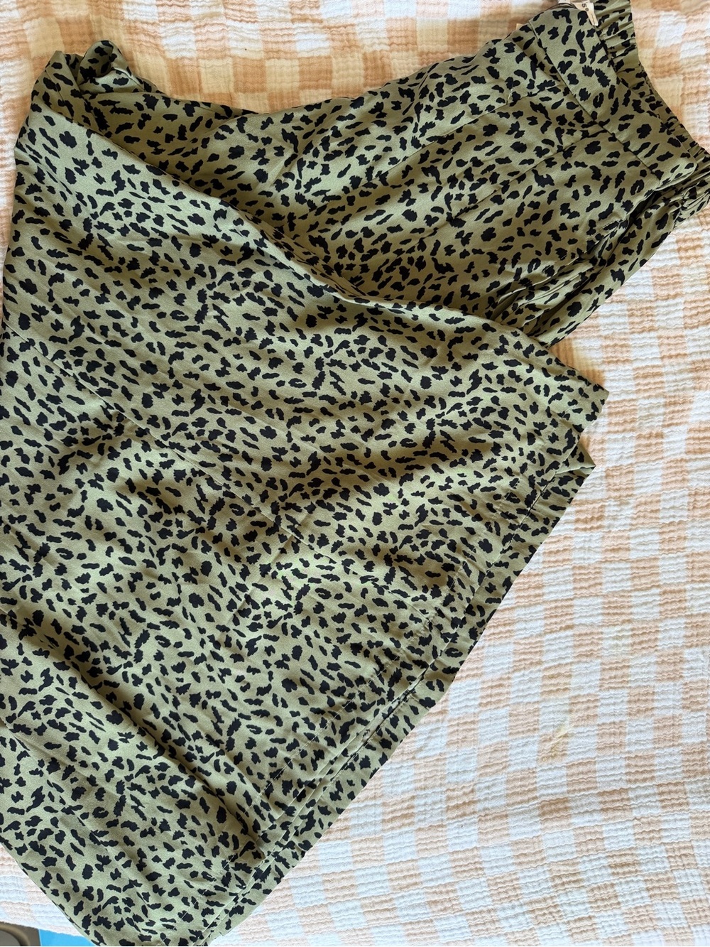 Olive Green Animal Print pants
